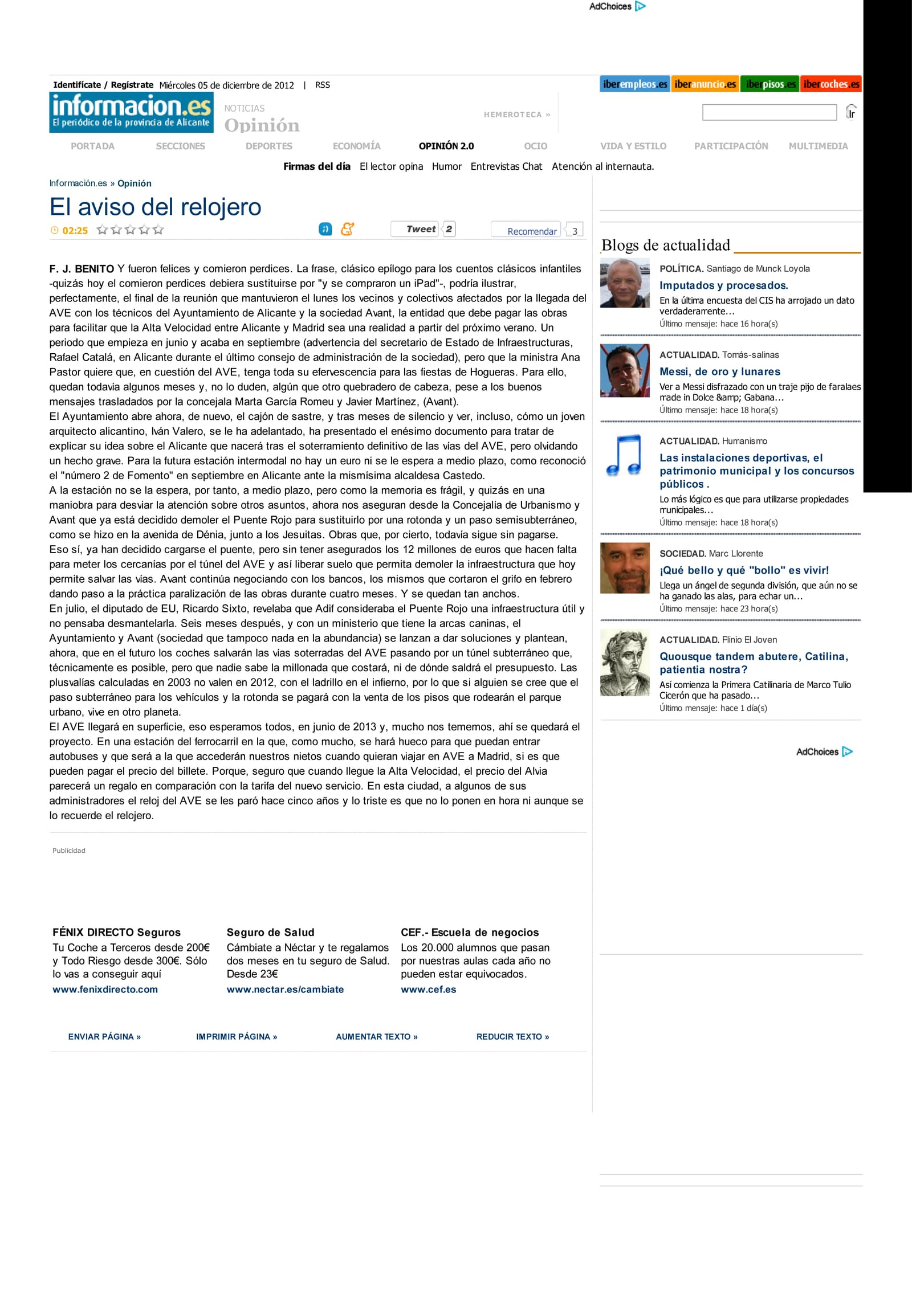 Diario Información · 2012